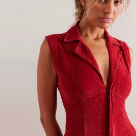 Free People NWT Ring the Alarm Cordoroy Jumpsuit - Picture 2 of 7